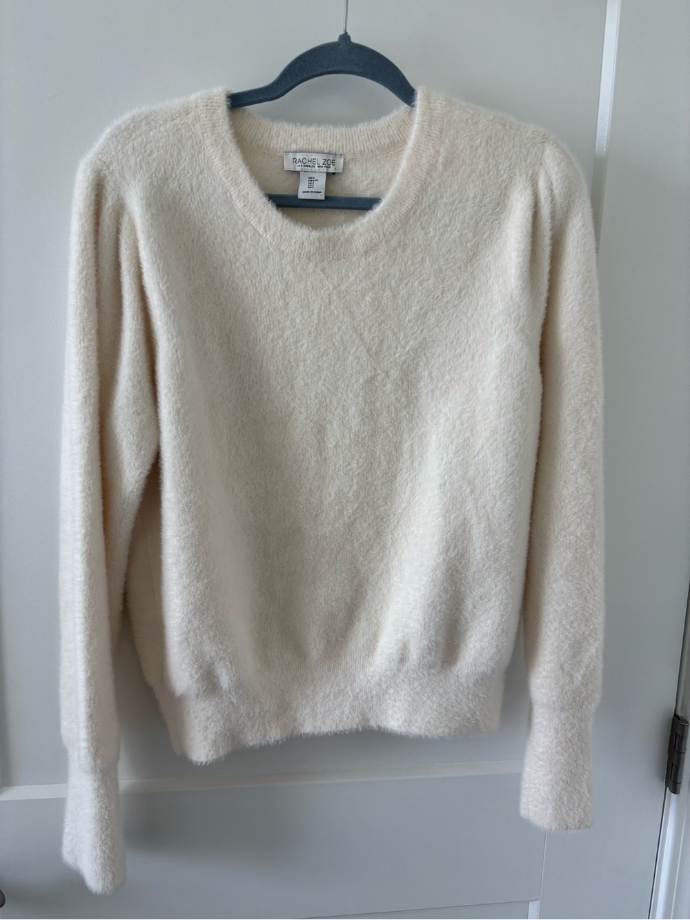 Rachel Zoe Ivory Plush Crewneck Sweater